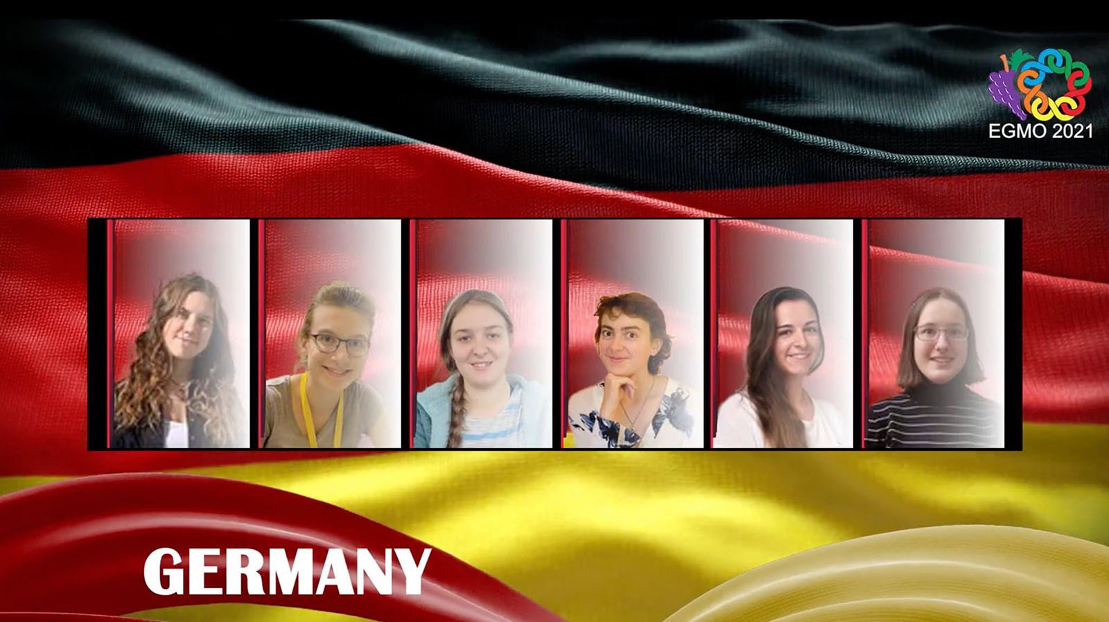 Das deutsche EGMO-Team 2021 inkl. Betreuerinnen.