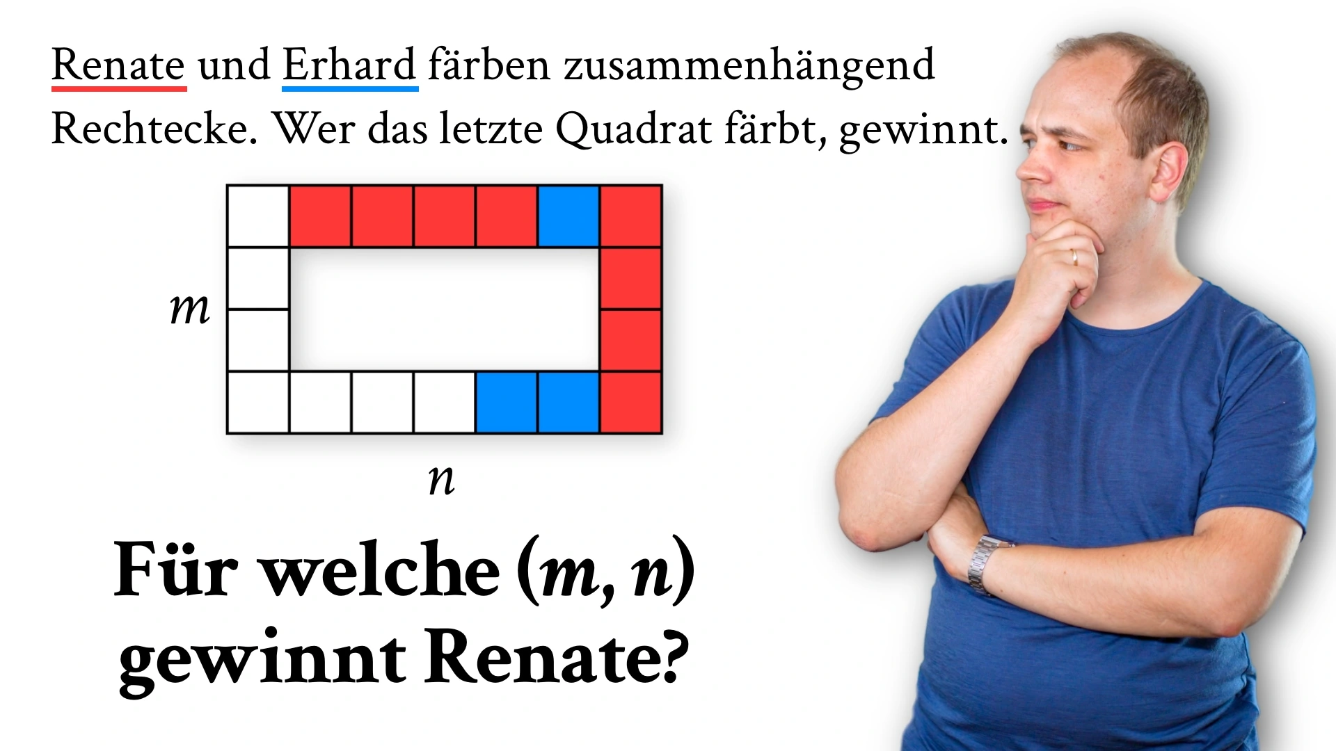 DorFuchs schaut überlegt auf eine Grafik, die die vierte Aufgabe der ersten Runde des Bundeswettbewerbs darstellt.